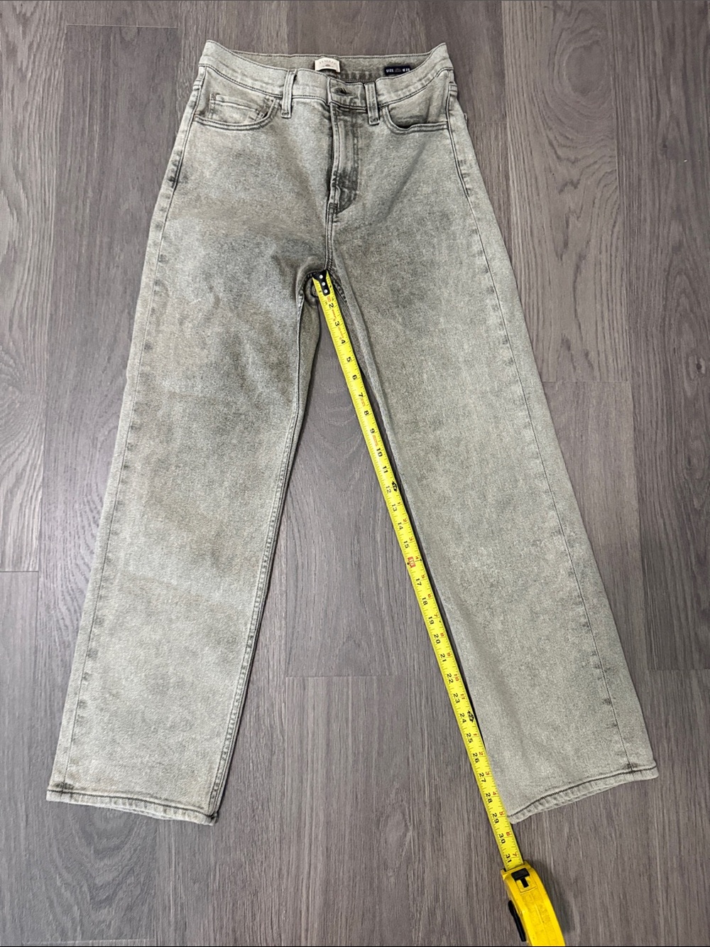 Faherty Light Gray Wide Leg Jeans